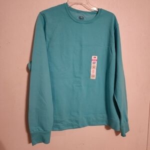 Bundle of 3-Fruit of the Loom Crew Scuba Blue Sweatshirt Womens Size 2XL NWT